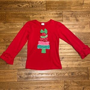Christmas Long Sleeve Top-Sz 8-9T